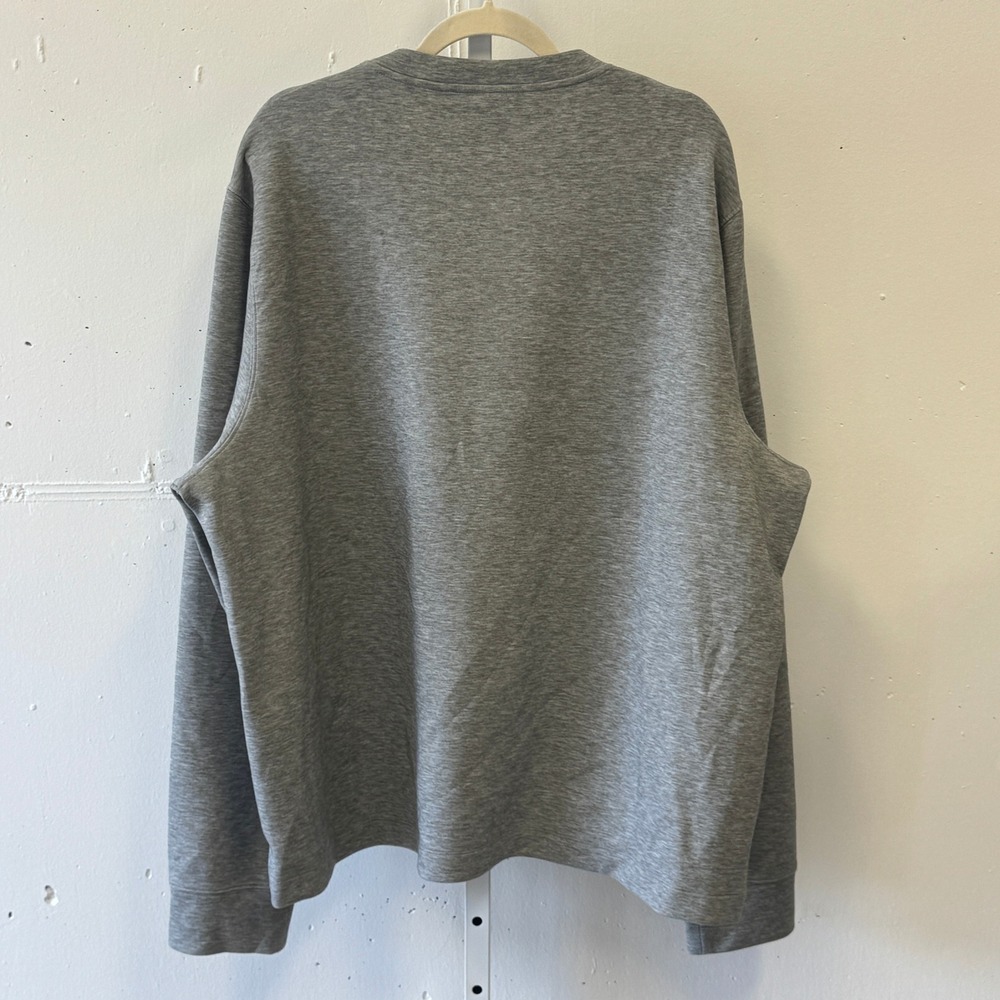 Away Travel Men's 3XL Heather Grey Crewneck Sweatshirt Zipper Pocket Athleisure - Picture 2 of 11